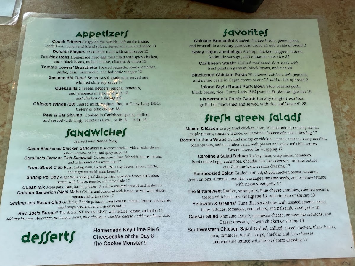 Caroline's Cafe Menu - Image 5