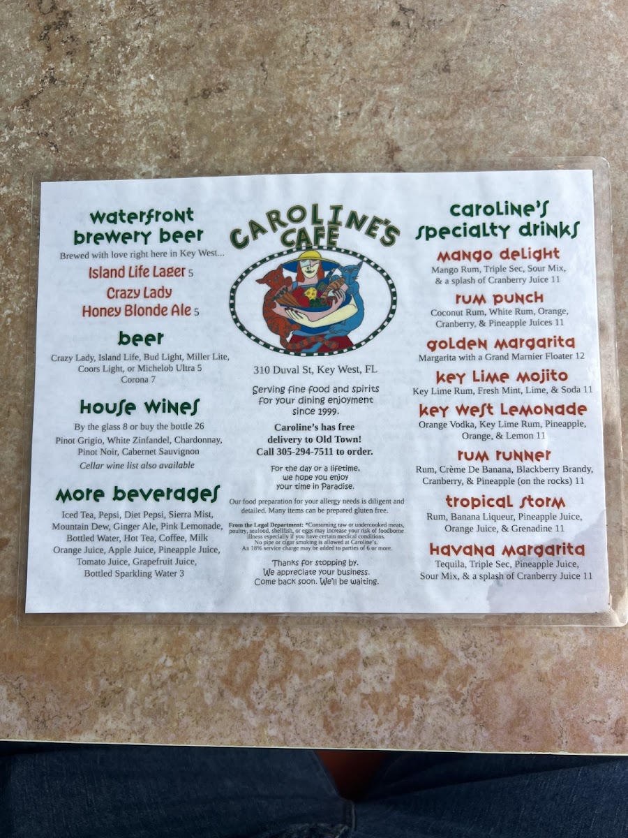 Caroline's Cafe Menu - Image 6